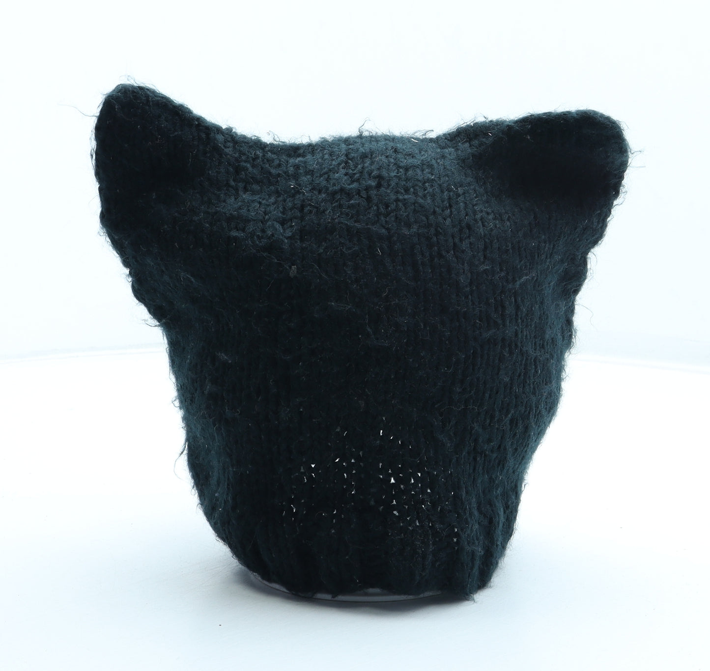 NEXT Womens Black Acrylic Beanie One Size - Cat Ears Size 14-16 Years