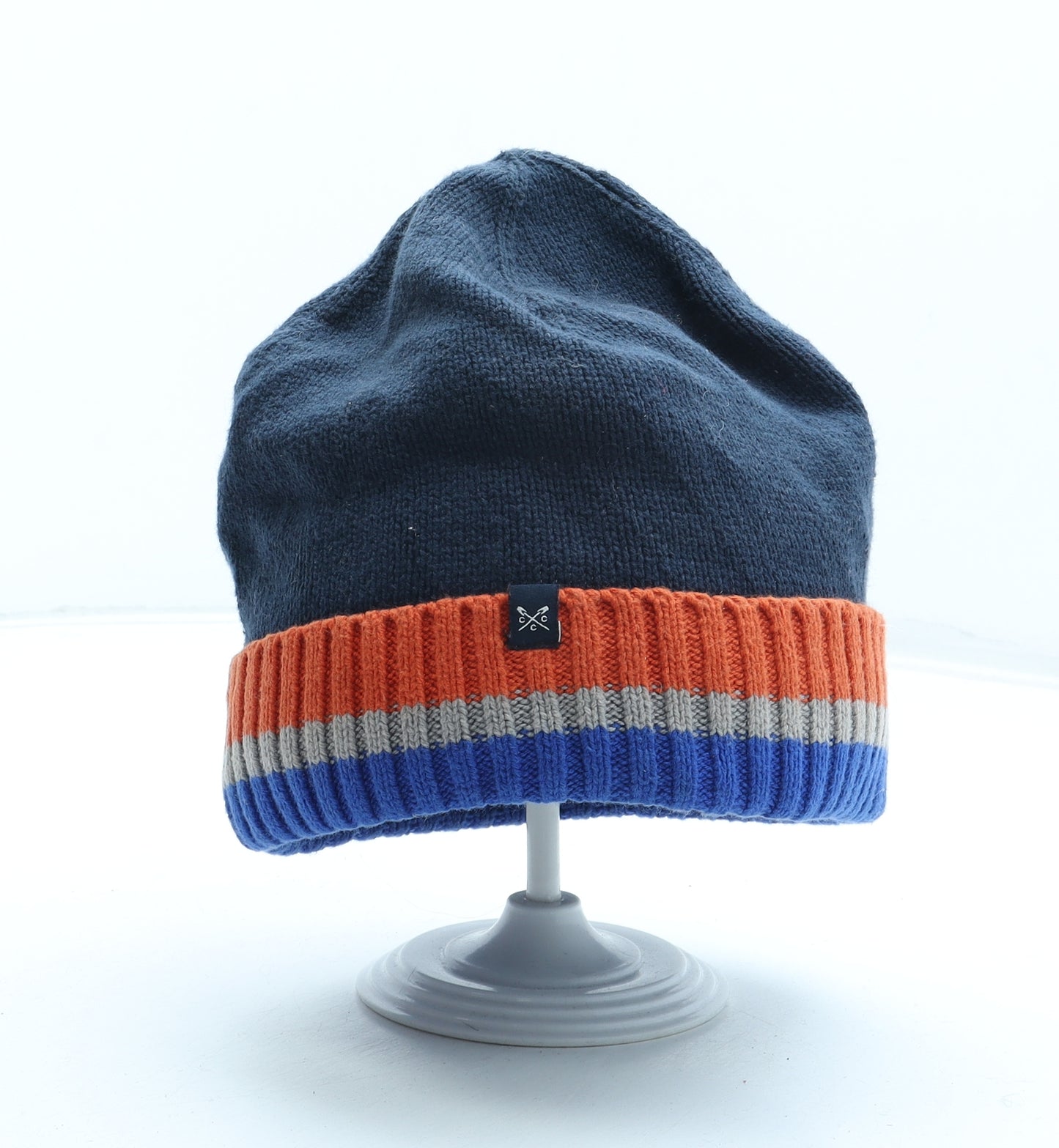 Crew Clothing Company Boys Multicoloured Striped Cotton Beanie One Size