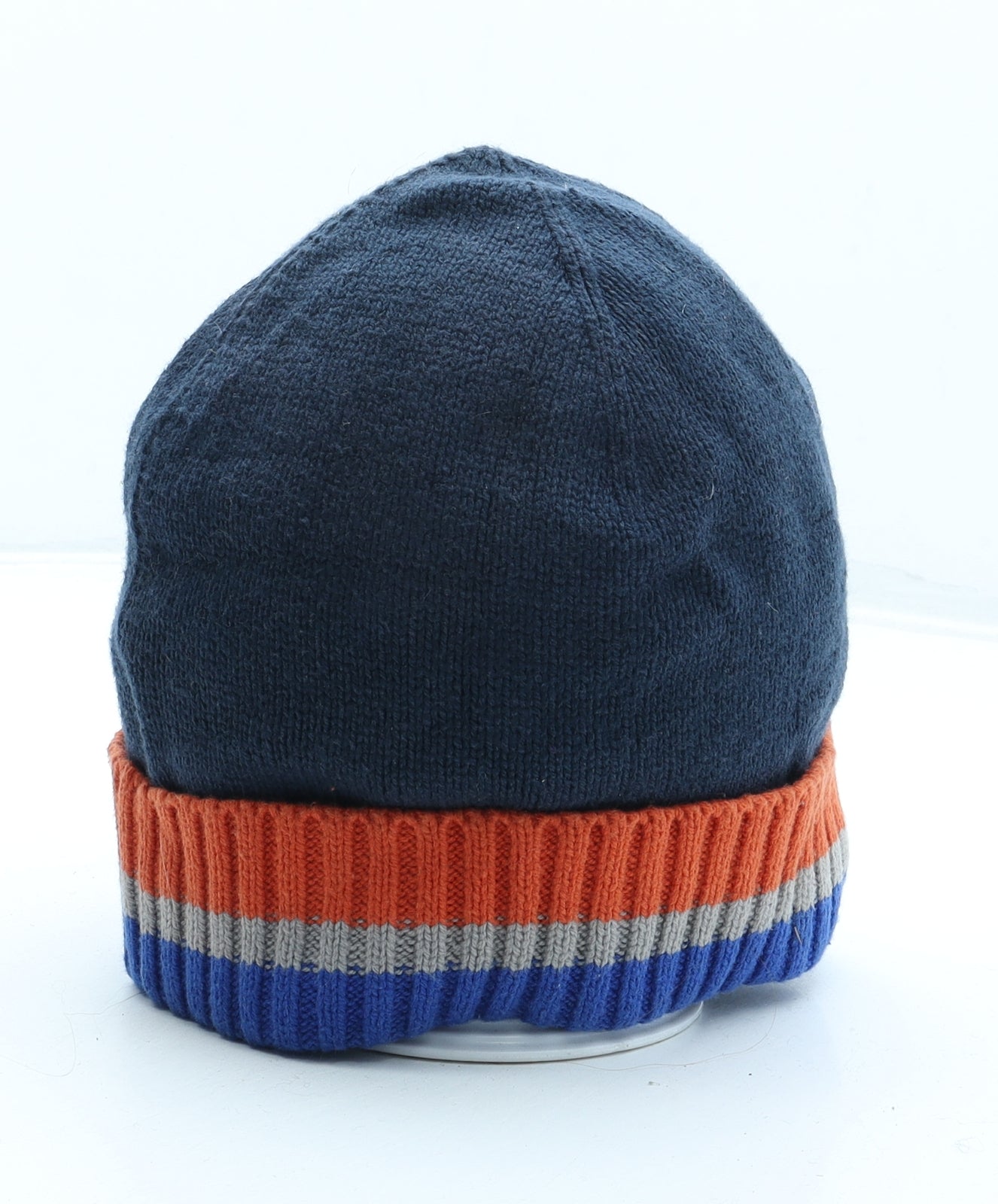 Crew Clothing Company Boys Multicoloured Striped Cotton Beanie One Size