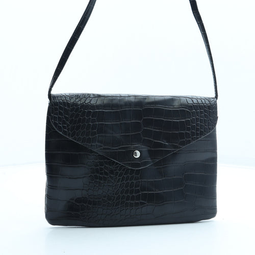 George Womens Black Polyurethane Crossbody Size Small