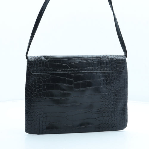 George Womens Black Polyurethane Crossbody Size Small