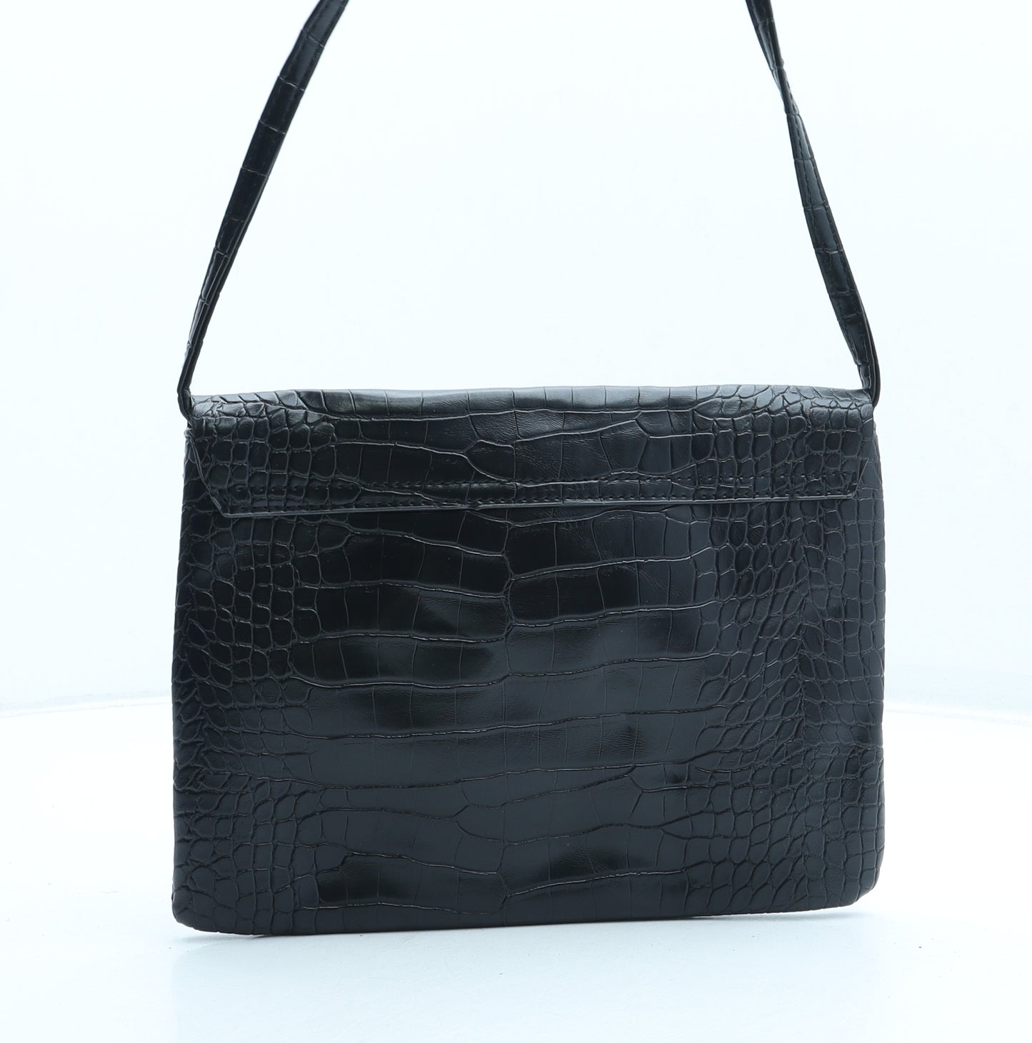 George Womens Black Polyurethane Crossbody Size Small