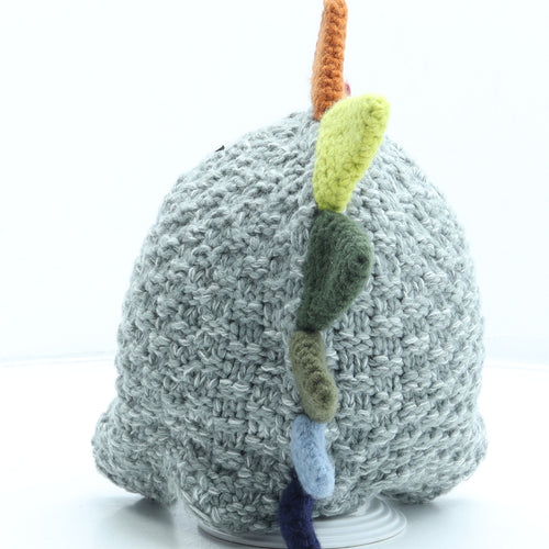 NEXT Boys Grey Acrylic Beanie Size S - Dinosaur Dragon Size 5-6 Years