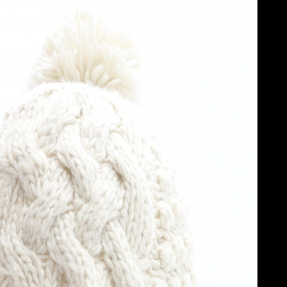 RJR.John Rocha Womens Ivory Acrylic Bobble Hat One Size