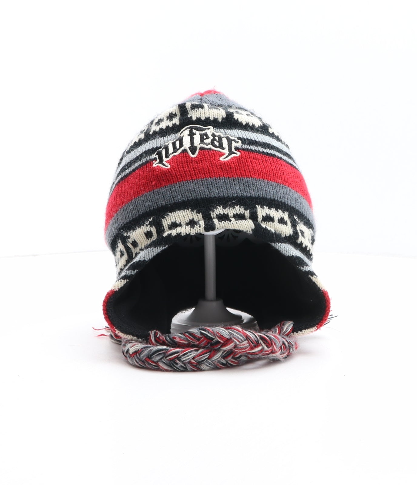 No Fear Boys Multicoloured Fair Isle Acrylic Winter Hat One Size