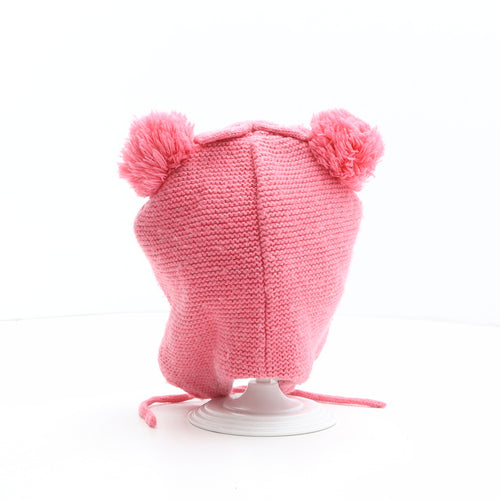 Disney Girls Pink Acrylic Winter Hat One Size - Disney, Minnie Mouse, Size 86cm 50/51