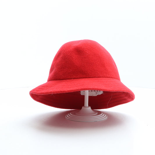 Kangol Womens Red Wool Bucket Hat One Size