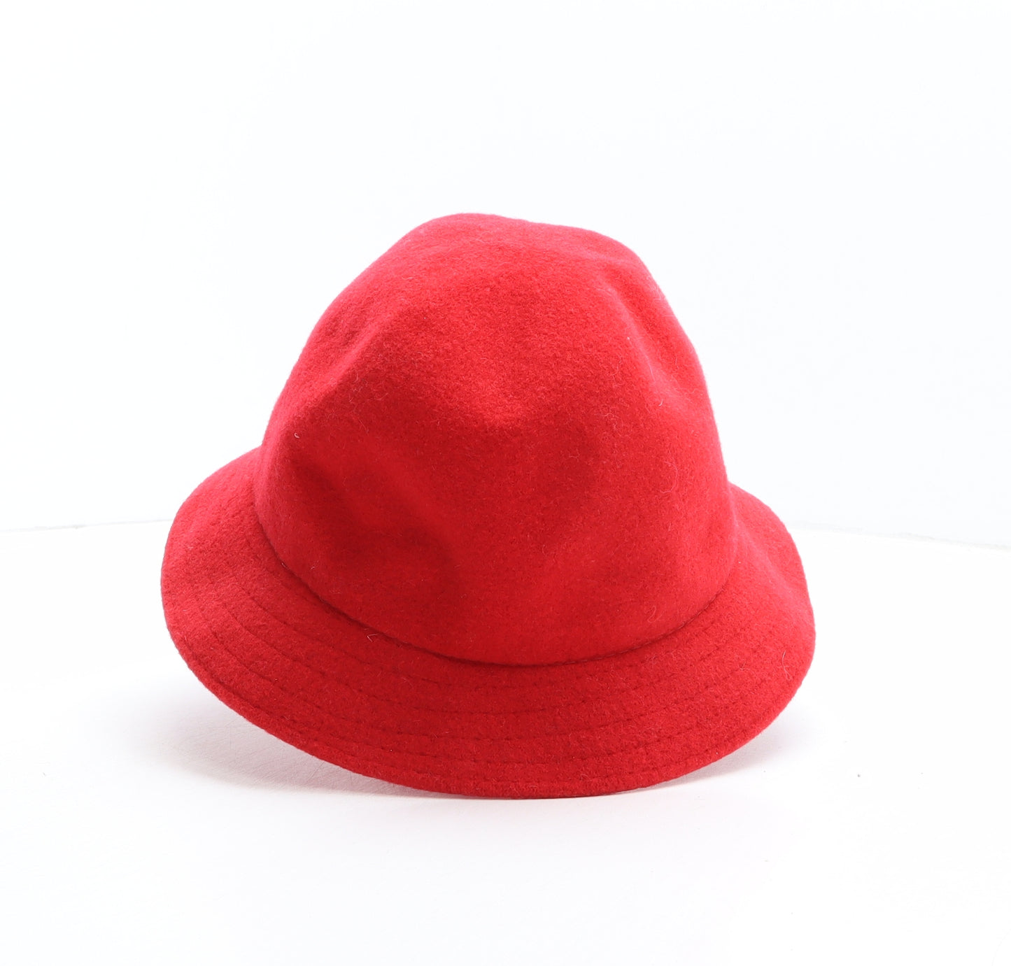 Kangol Womens Red Wool Bucket Hat One Size