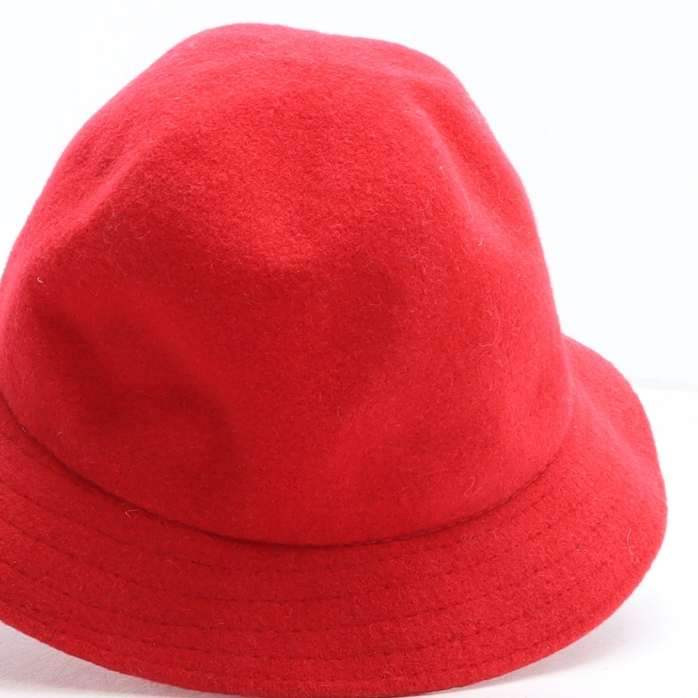 Kangol Womens Red Wool Bucket Hat One Size