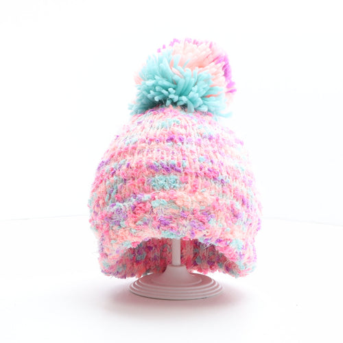 NEXT Girls Multicoloured Acrylic Bobble Hat One Size - Size 5-6 years