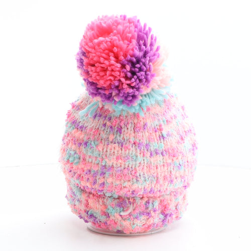 NEXT Girls Multicoloured Acrylic Bobble Hat One Size - Size 5-6 years