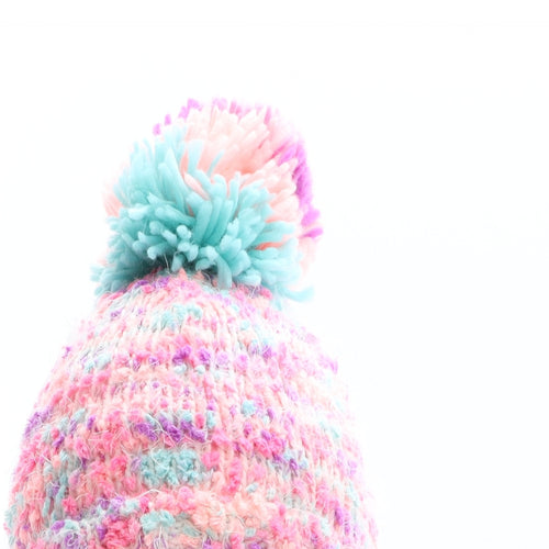 NEXT Girls Multicoloured Acrylic Bobble Hat One Size - Size 5-6 years