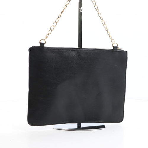 Primark Womens Black Solid Polyurethane Crossbody Size Medium