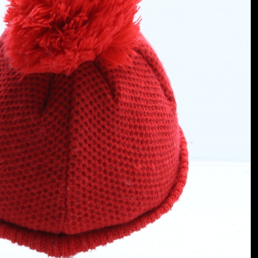 Nutmeg Boys Red Acrylic Bobble Hat One Size - Paw Patrol. UK Size 1-3 Years