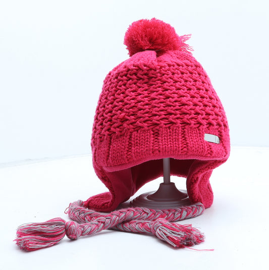 adidas Womens Pink Acrylic Bobble Hat One Size