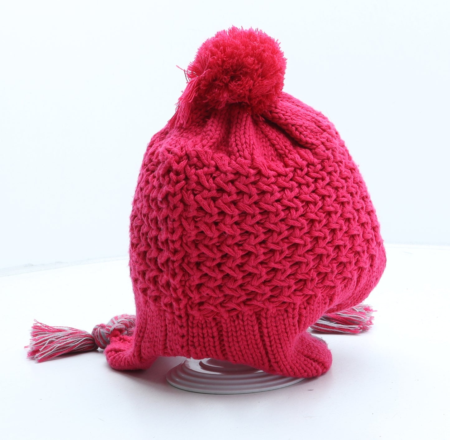 adidas Womens Pink Acrylic Bobble Hat One Size