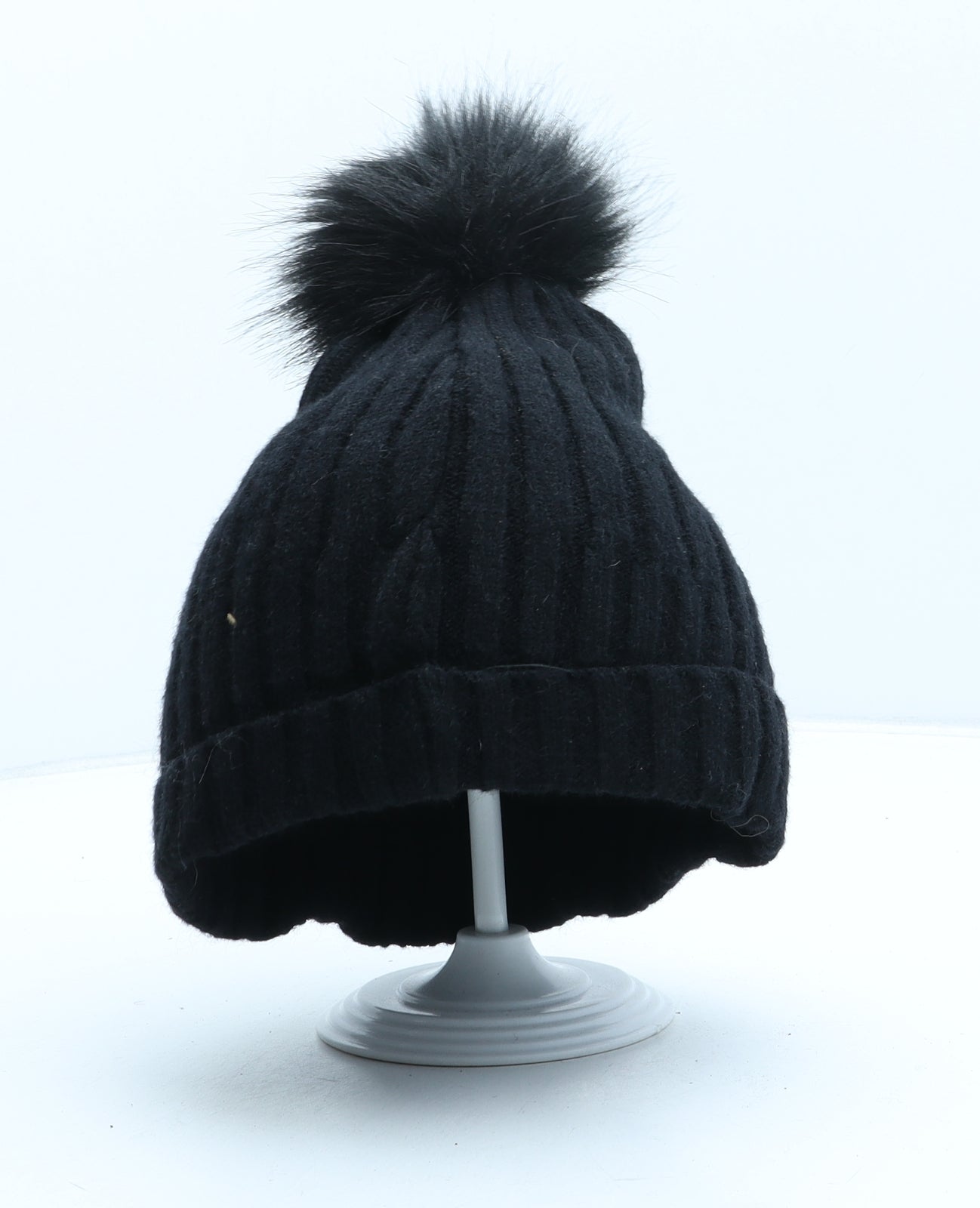 Primark Womens Black Acrylic Bobble Hat One Size