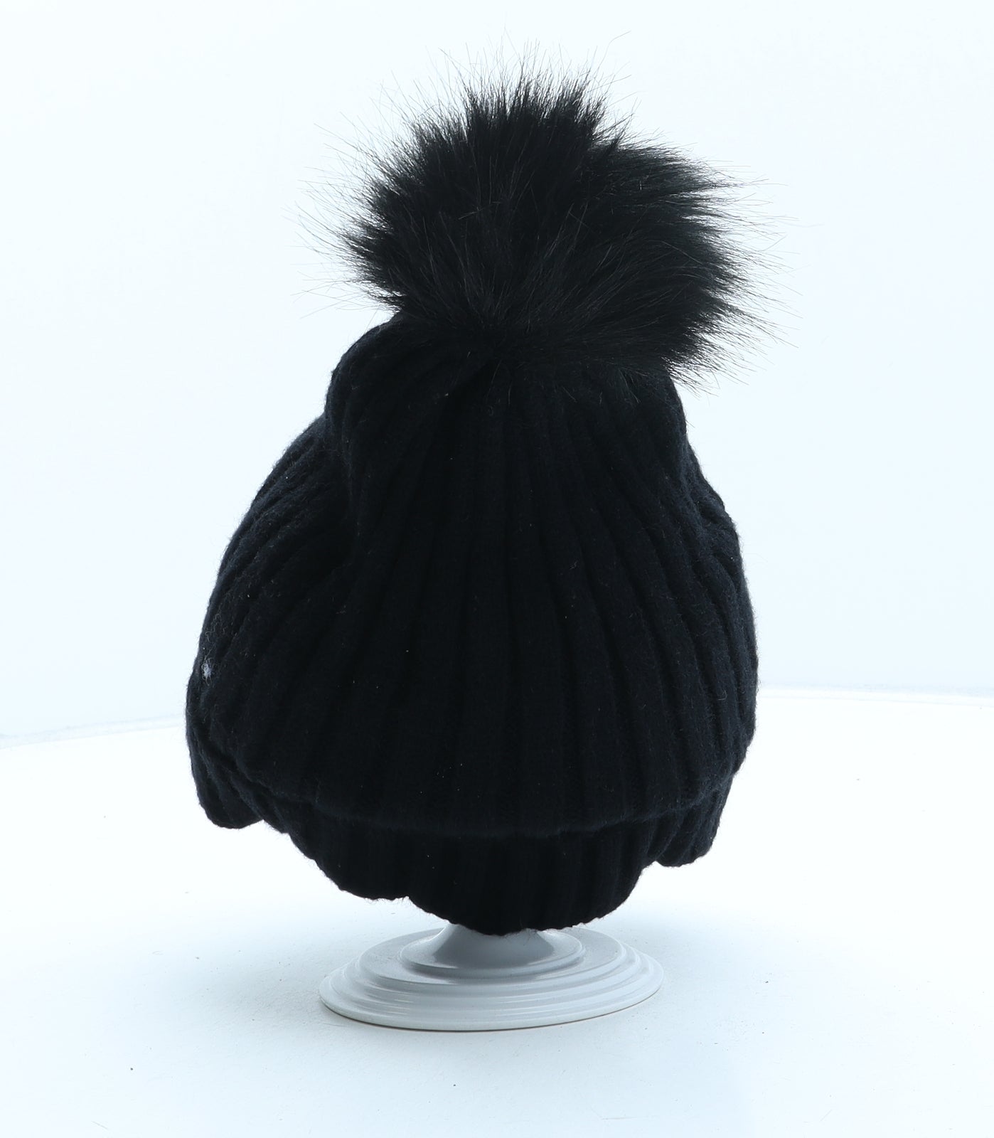 Primark Womens Black Acrylic Bobble Hat One Size