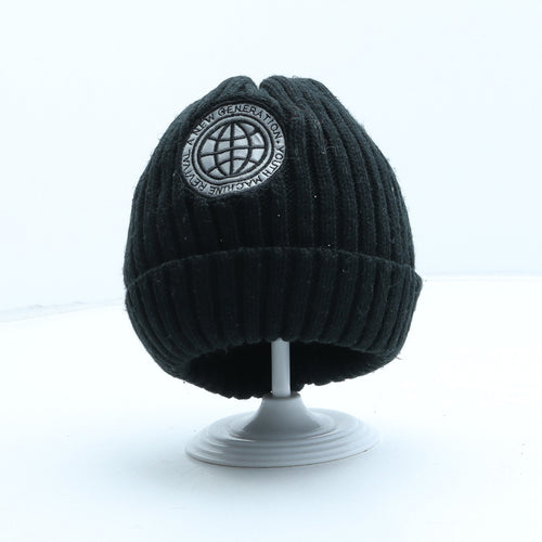 George Boys Black Acrylic Beanie One Size