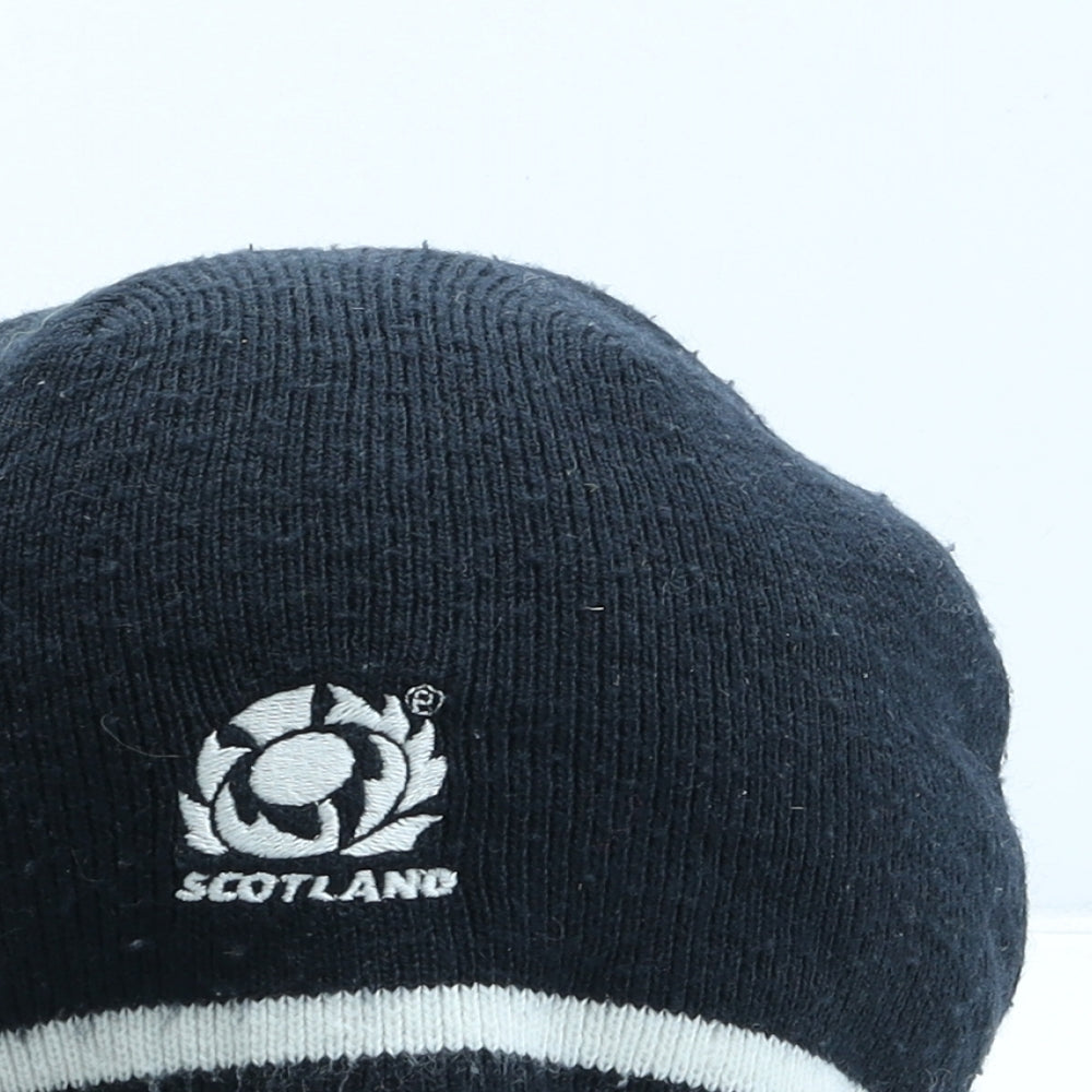 Canterbury Mens Blue Acrylic Beanie One Size - Scotland Rugby