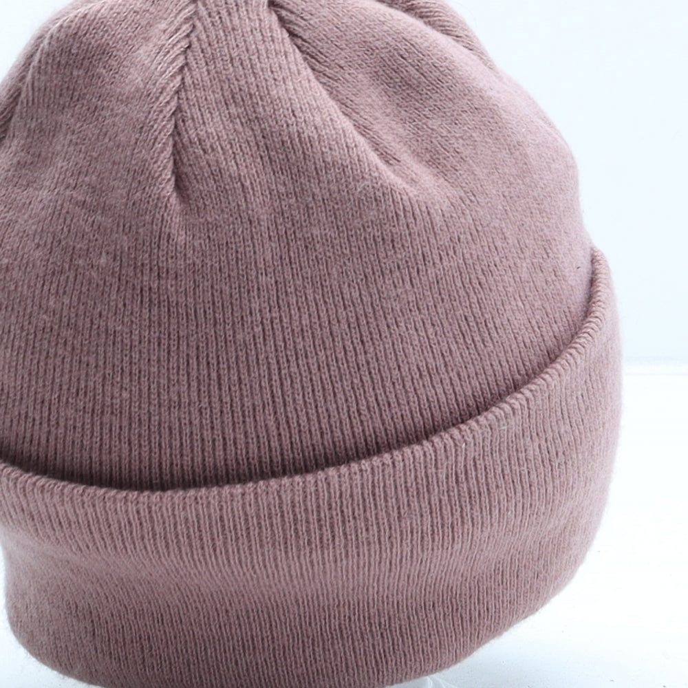 H&M Womens Pink Acrylic Beanie One Size