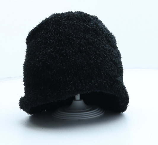 Preworn Womens Black Polyester Beanie One Size