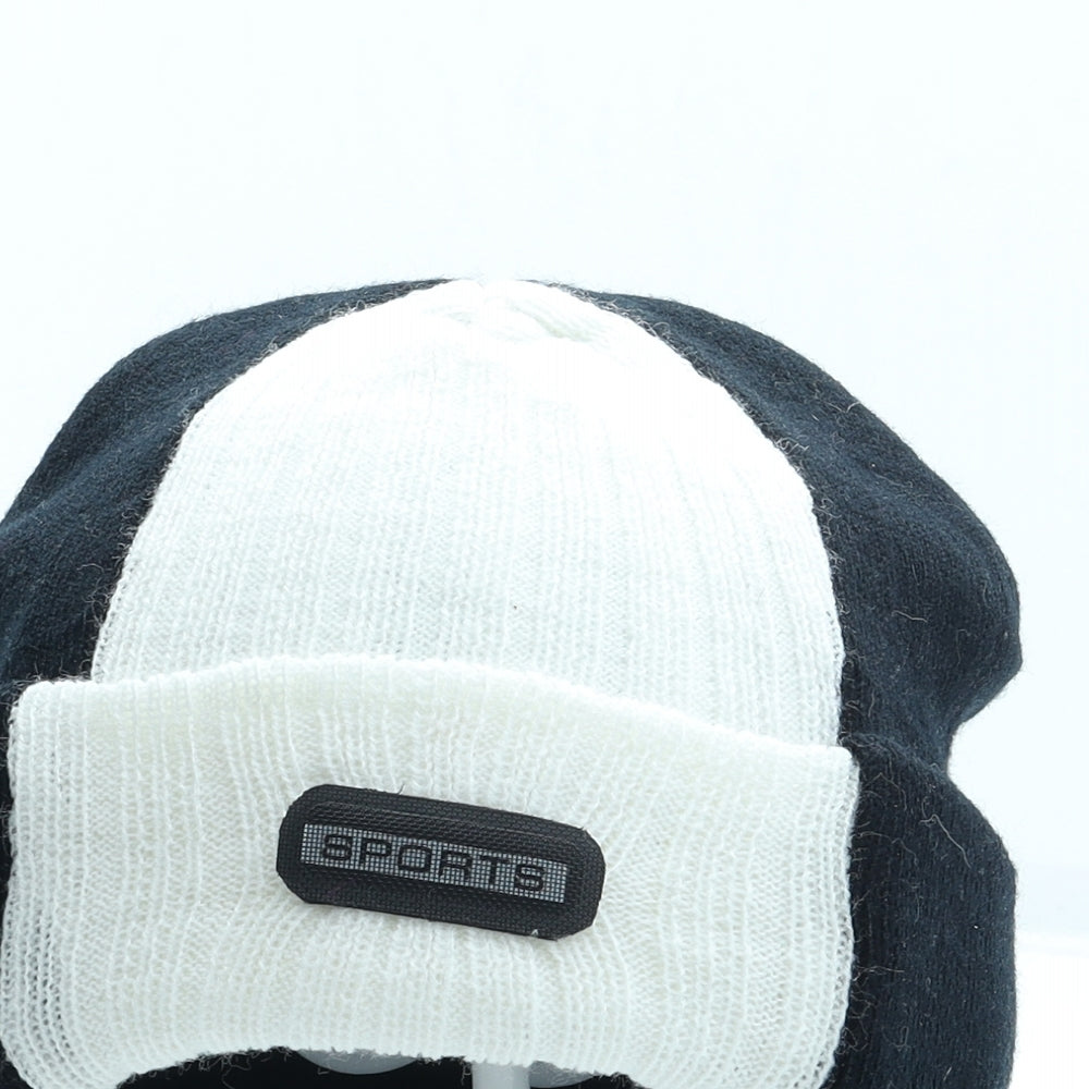 Sports Mens Black Acrylic Beanie One Size