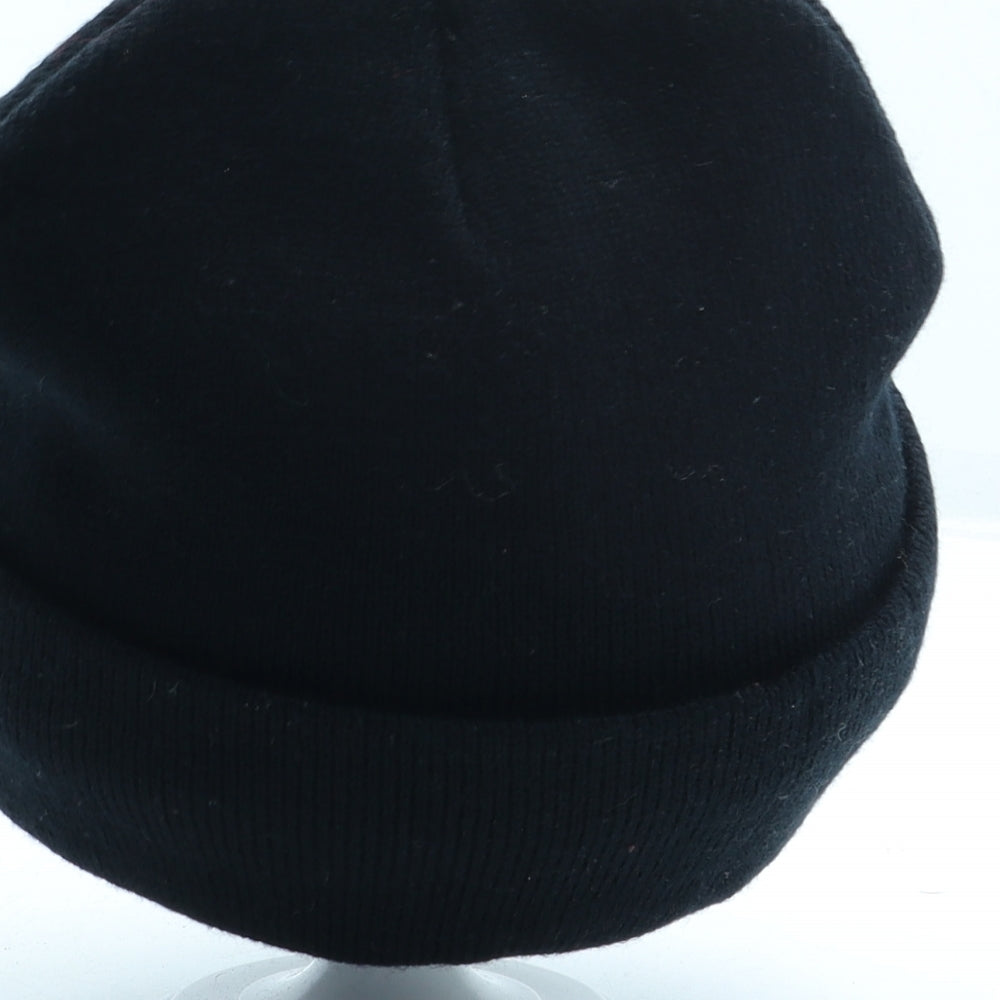 Sports Mens Black Acrylic Beanie One Size