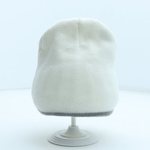 Preworn Boys White Acrylic Beanie One Size