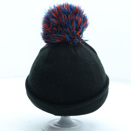 George Boys Black Acrylic Bobble Hat One Size - Rocket Size 1-3 Years