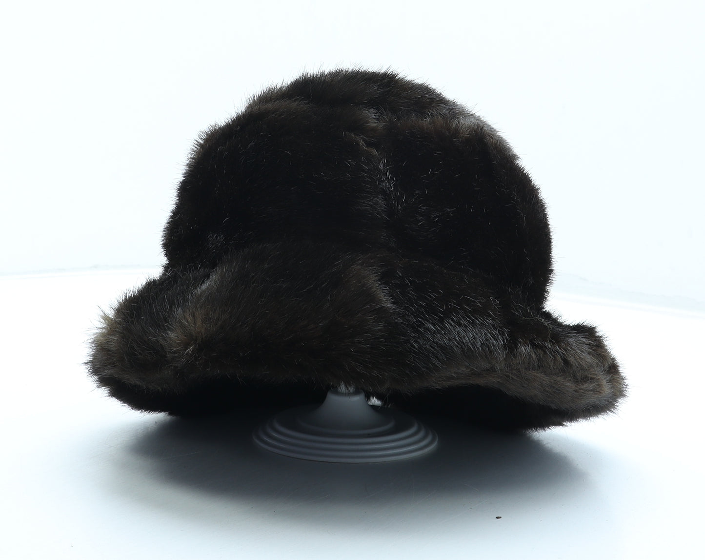 Preworn Womens Black Acrylic Bucket Hat One Size - Faux Fur