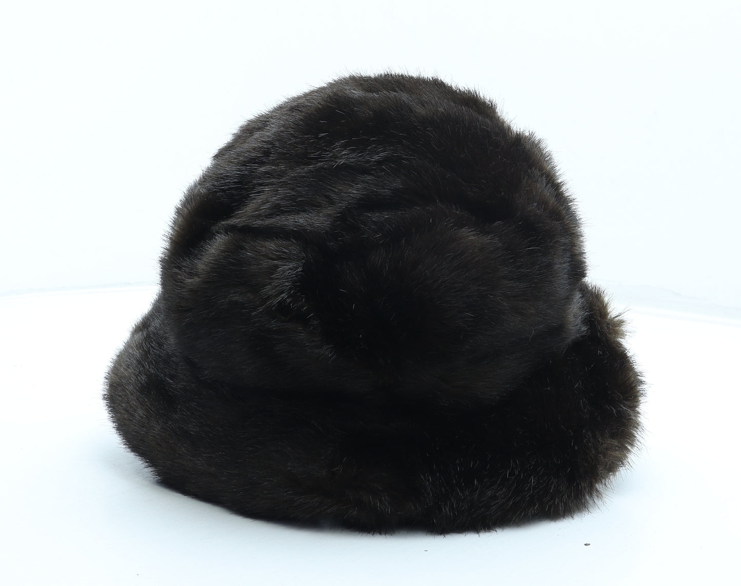 Preworn Womens Black Acrylic Bucket Hat One Size - Faux Fur