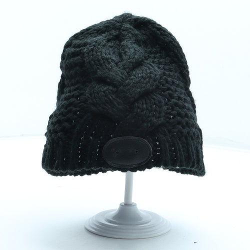 Preworn Womens Black Acrylic Beanie One Size