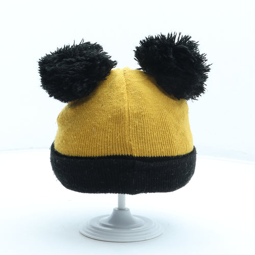 F&F Boys Orange Acrylic Bobble Hat One Size - Mickey Mouse Size 6-12 Months