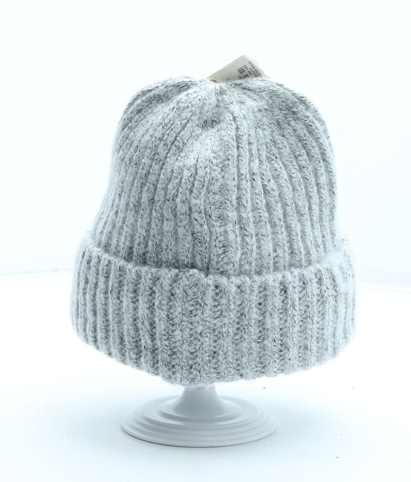 Primark Womens Grey Acrylic Bobble Hat One Size - Bee