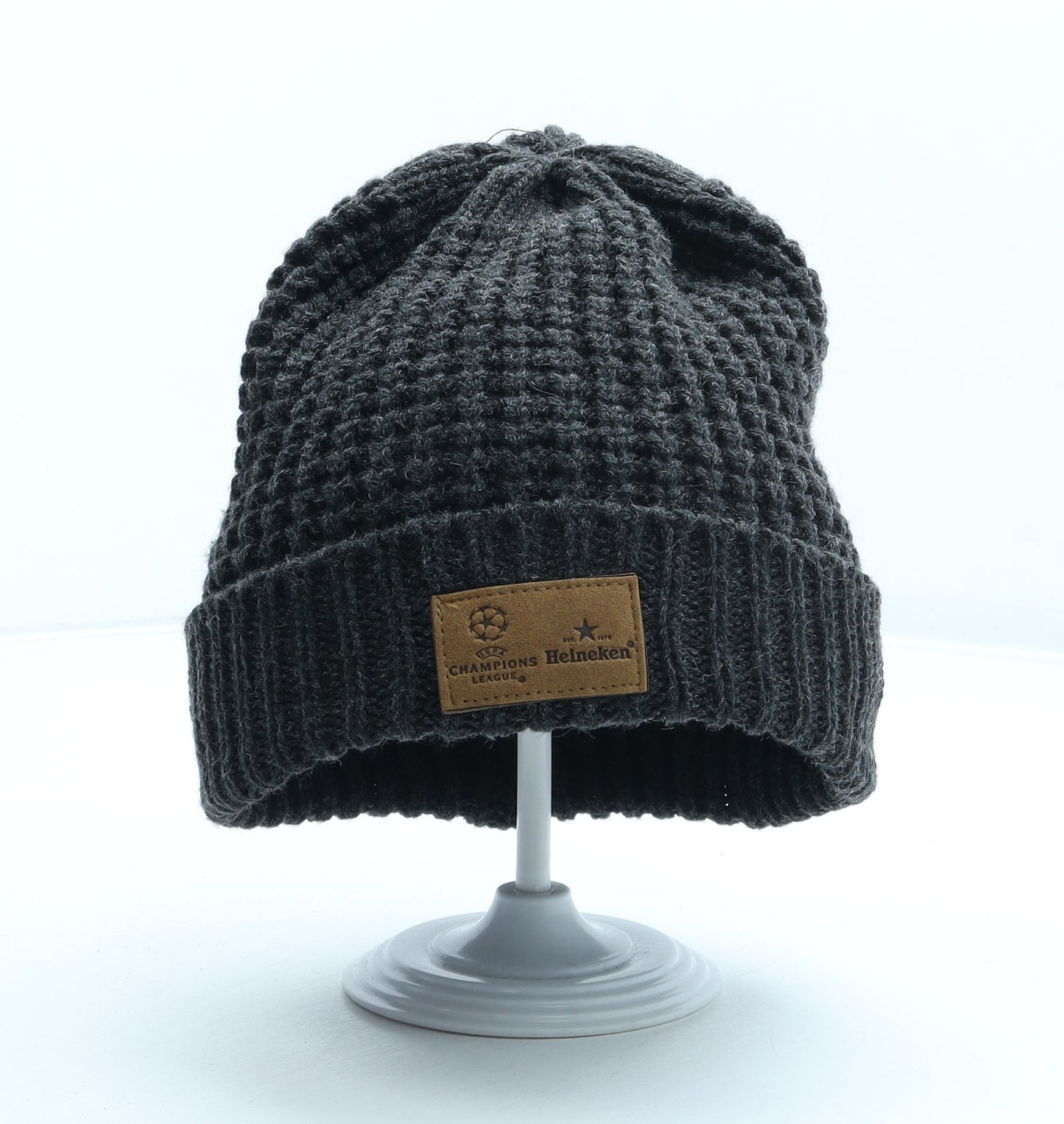 Heineken Mens Grey Acrylic Beanie One Size - Logo