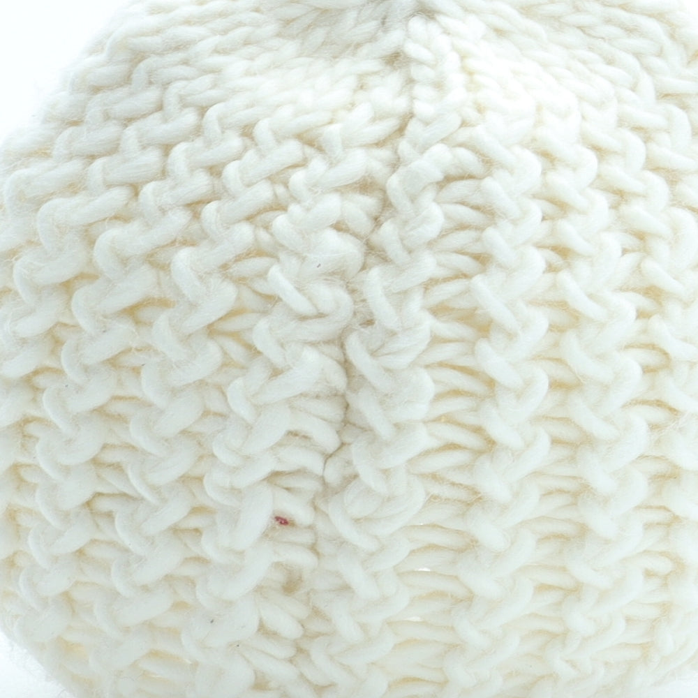 George Womens White Acrylic Beanie One Size