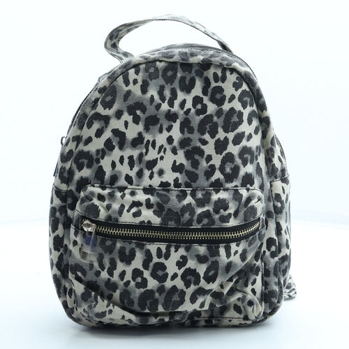 Neon Sheep Womens Brown Animal Print Polyester Backpack Size Medium - Leopard Print