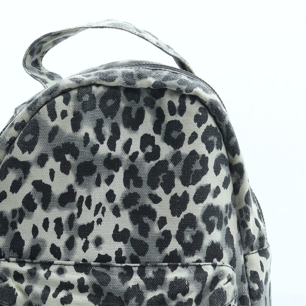 Neon Sheep Womens Brown Animal Print Polyester Backpack Size Medium - Leopard Print