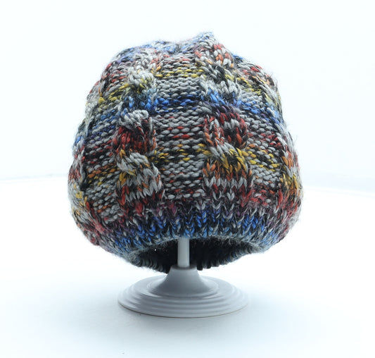 Debenhams Womens Multicoloured Geometric Acrylic Beanie One Size