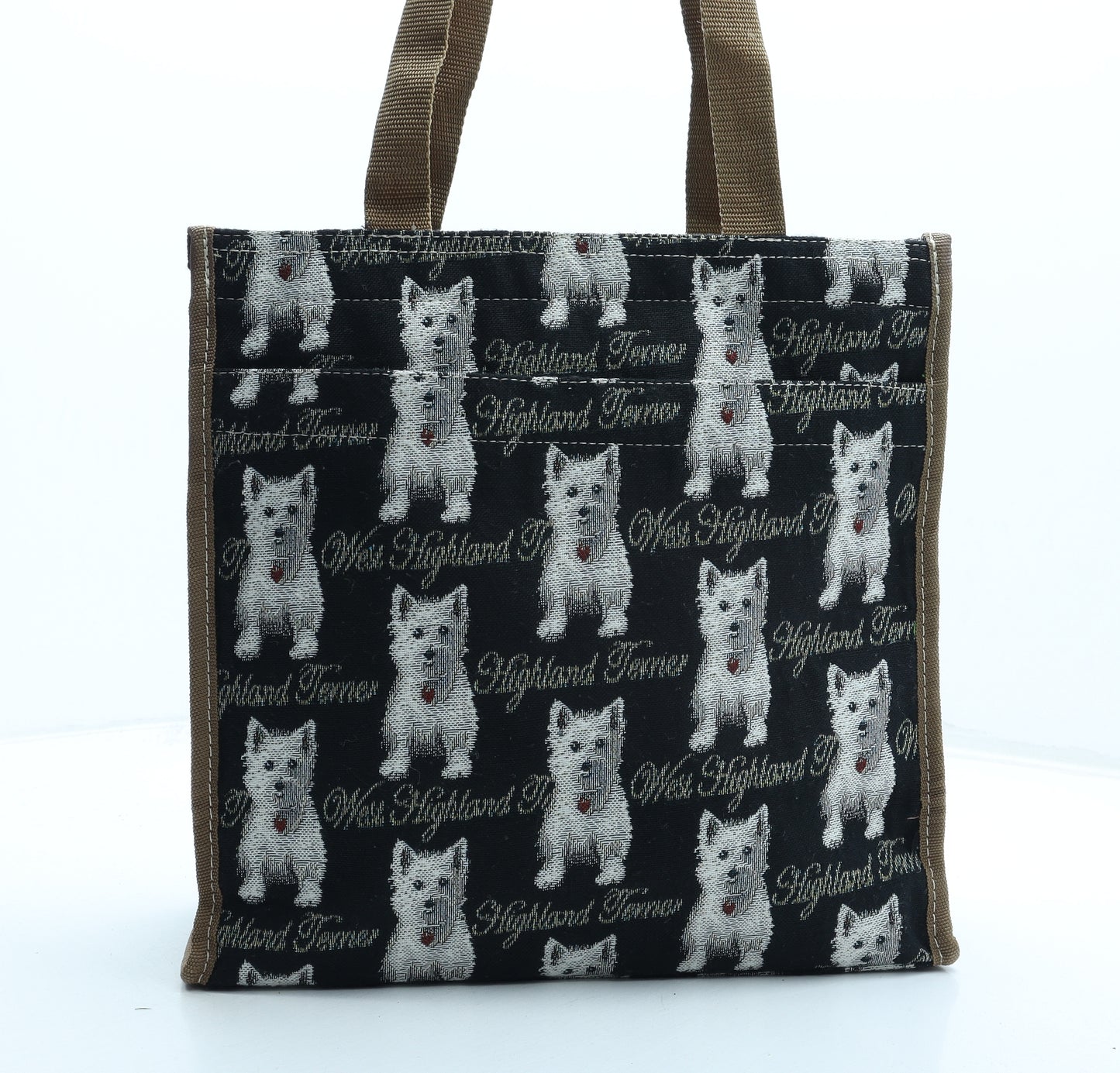 Preworn Womens Multicoloured Geometric Cotton Tote Size Medium - Highland Terrier