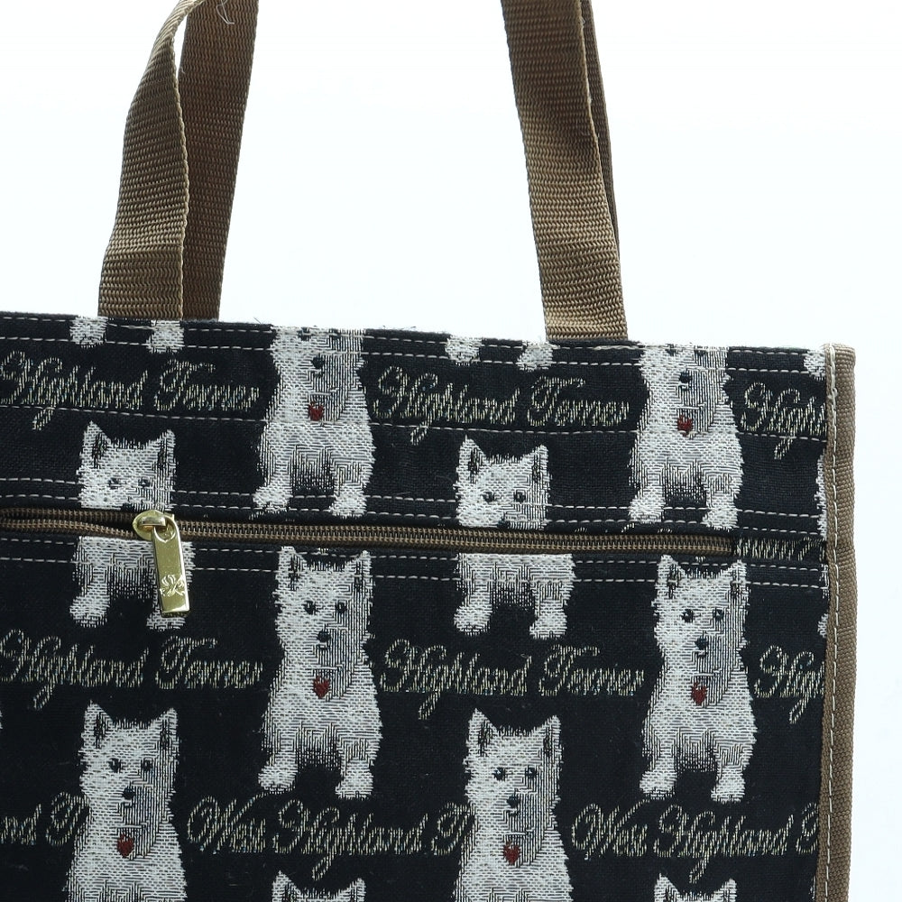 Preworn Womens Multicoloured Geometric Cotton Tote Size Medium - Highland Terrier