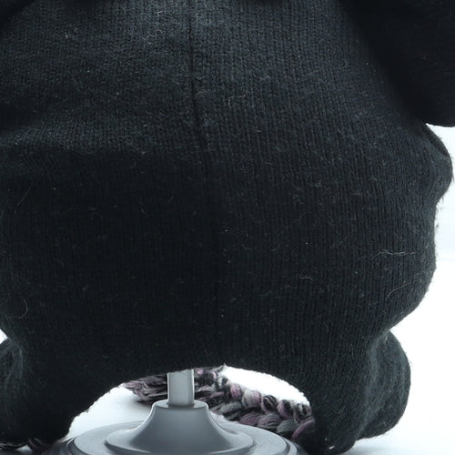 Young Dimension Girls Black Acrylic Winter Hat One Size - Minnie Mouse Pom Pom