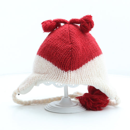 Made in Nepal Boys Red Wool Winter Hat One Size - Angry Birds