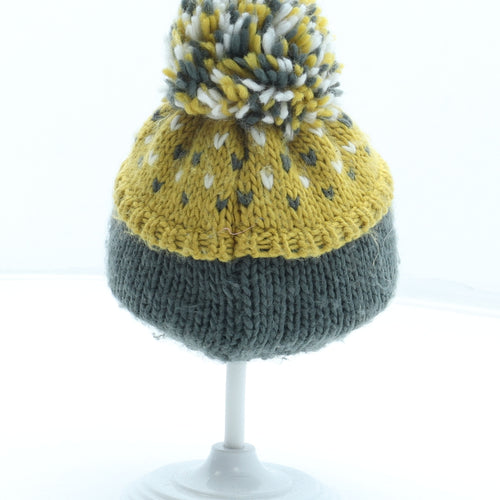George Boys Grey Acrylic Bobble Hat Size S - Penguin