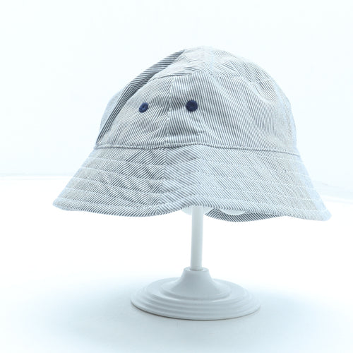F&F Boys Grey Striped Cotton Bucket Hat Size S - Size 12-24 Months