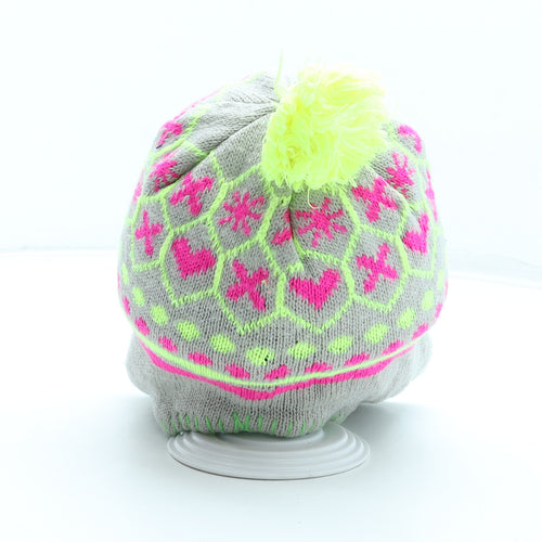 Preworn Girls Multicoloured Geometric Acetate Beanie Size S