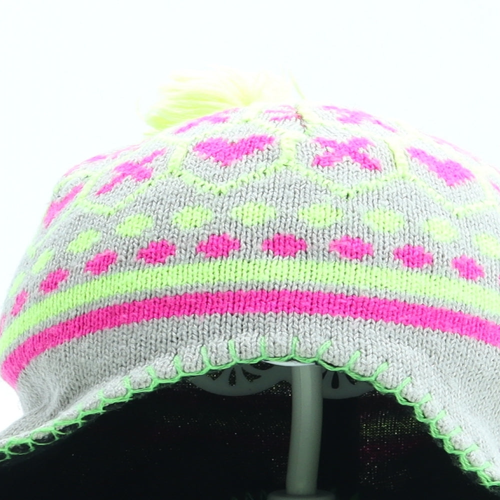 Preworn Girls Multicoloured Geometric Acetate Beanie Size S