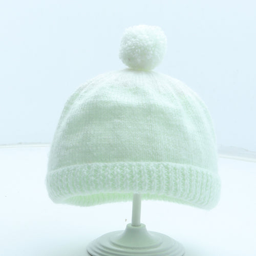 Preworn Girls Green Acrylic Bobble Hat Size S