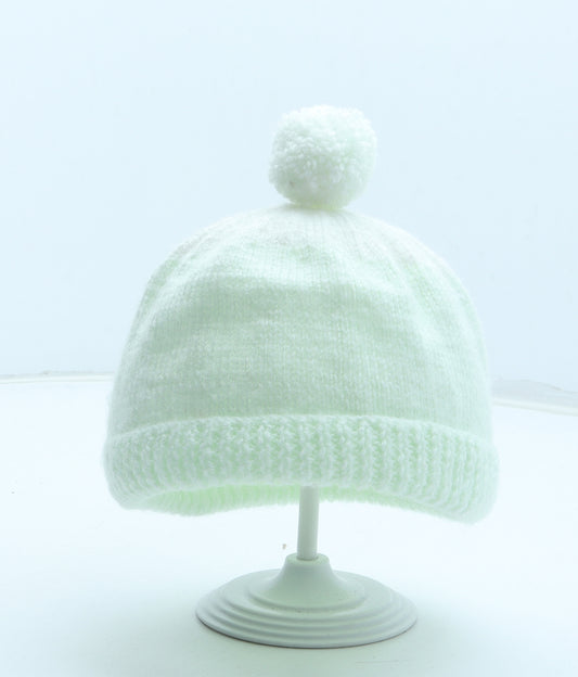 Preworn Girls Green Acrylic Bobble Hat Size S